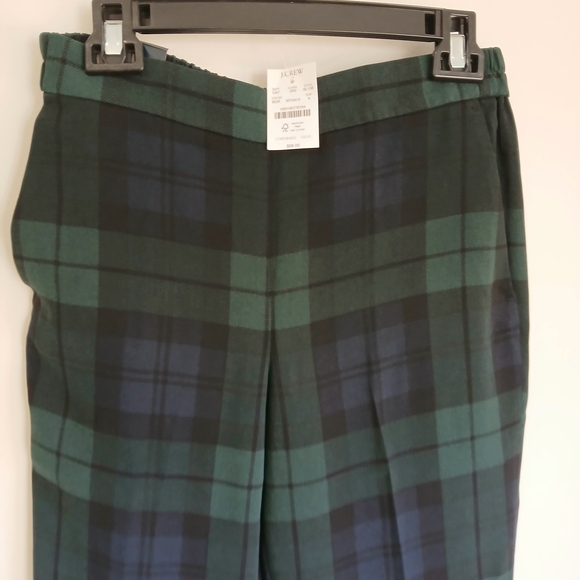 NWT π©βοΈJ Crew - Green, Blue, Black Watch Plaid Holland Pant - Size 6 - Picture 5 of 9